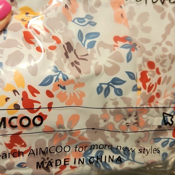 New AIMCOO Women's XXL Floral V-Neck Sleeveless Mini Dress Boho Style Romantic N - Picture 3 of 3